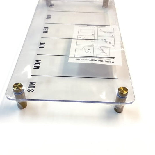 Ankyo Clear Acrylic Dry Erase Weekly Planner Wall Display (12” x 6”) Includes Mounting Hardware (Copy) - 2 for $5