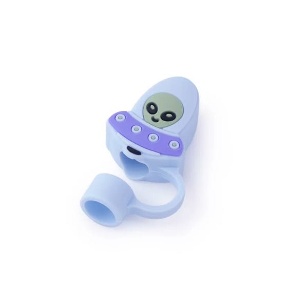 Ankyo Novelty Straw Topper Cover - Space Alien (Fits Straws 0.35 - 0.39in. dia./9 - 10mm dia.) - Dollar Fanatic