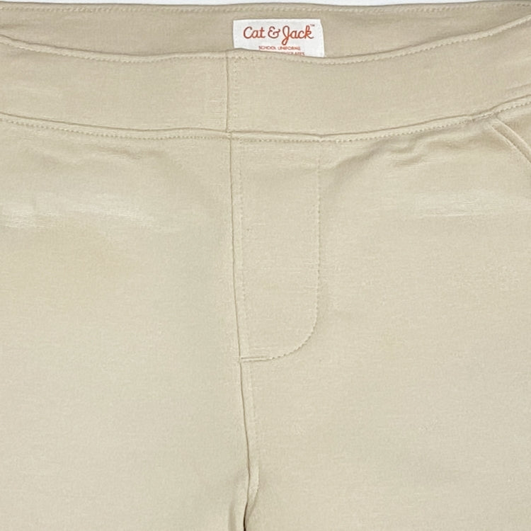Cat & Jack Kids Uniform Ponte - Knit Jeggings Pants - Beige (Size XL - 14/16) Low Pill, Shrink & Fade Resistant - Dollar Fanatic
