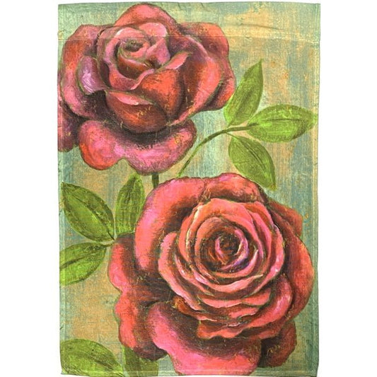 Encore Decorative Garden Flag - Red Roses (12.5" x 18") Double - Sided - Dollar Fanatic