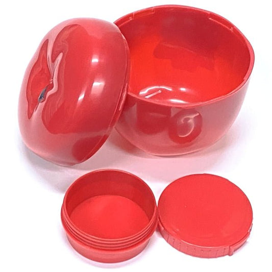 Newclassic All - in - One Snack Storage Container - Red Apple (4.25" x 4") Food Safe, Perfect for Snack and Dip On - the - Go - Dollar Fanatic