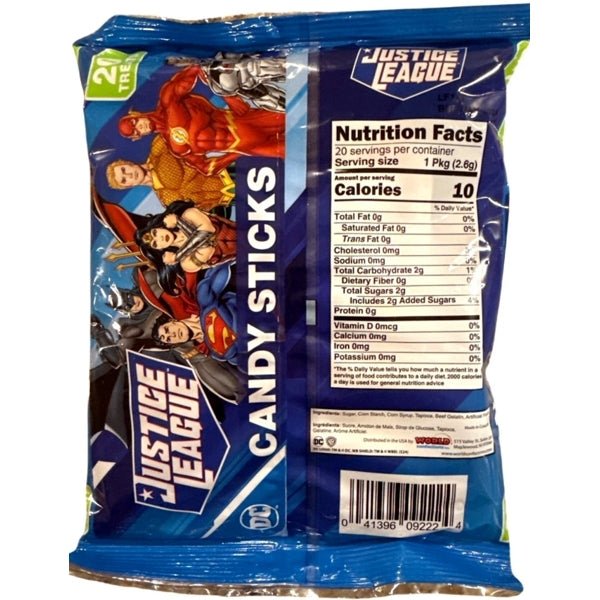 Superheroes JusticeLeague Candy Sticks (20 Count) - Dollar Fanatic