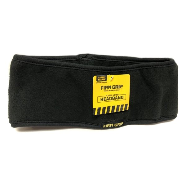 Firm Grip Winter Fleece Lined Headband - Black (Large/X-Large) - DollarFanatic.com