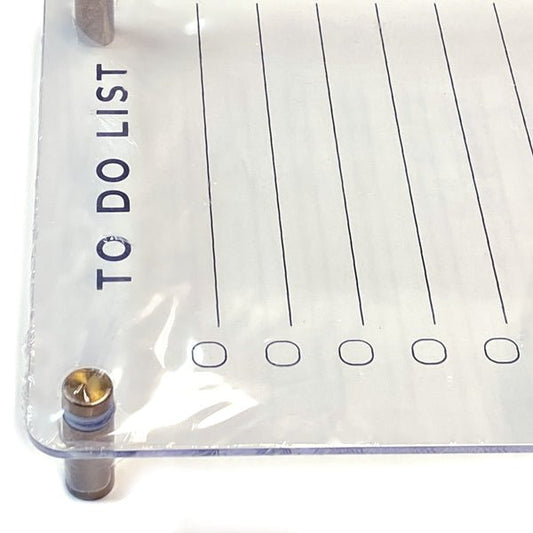 Ankyo Clear Acrylic Dry Erase To - Do Checklist Wall Display (8” x 12”) Includes Mounting Hardware - 2 for $5