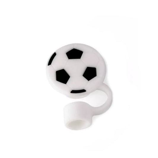Ankyo Novelty Sports Straw Topper Cover - Soccer (Fits Straws 0.35 - 0.39in. dia./9 - 10mm dia.) - Dollar Fanatic