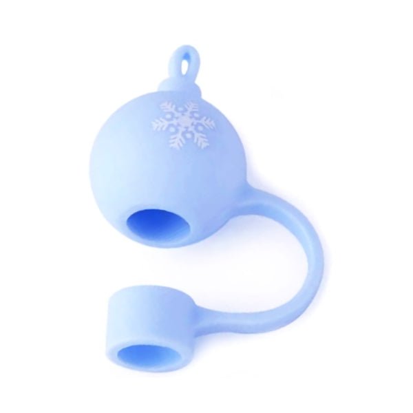 Ankyo Novelty Straw Topper Cover - Snowflake Ball Ornament (Fits Straws 0.35 - 0.39in. dia./9 - 10mm dia.) - Dollar Fanatic