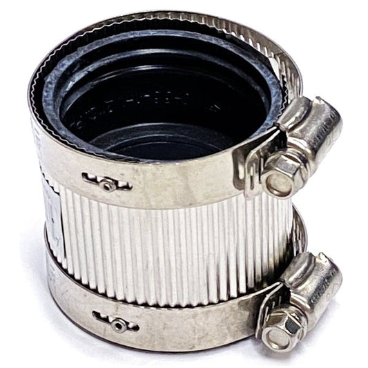 Aqua Plumb 1 - 1/2" Standard No - Hub Coupling with 2 Clamps (Stainless Steel Band) - Dollar Fanatic