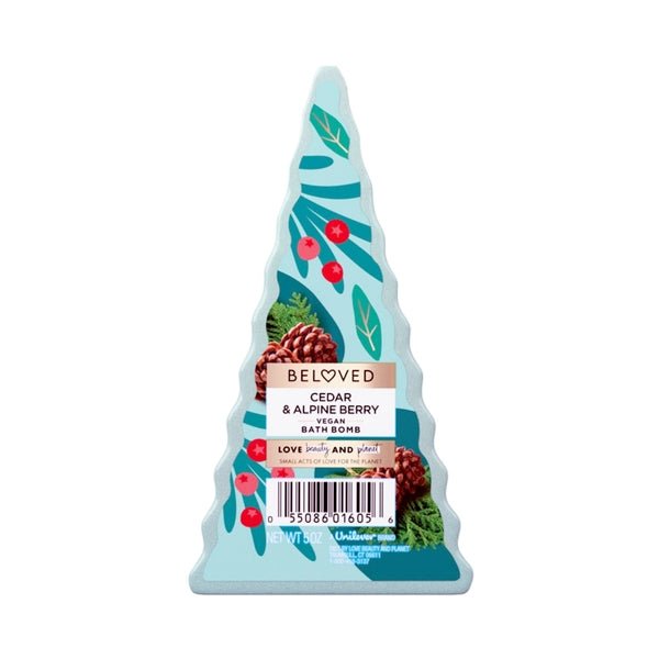 Beloved Cedar & Alpine Berry Scented Vegan Bath Bomb (1 Count) Shimmery Blue Unicorn - Shaped - Dollar Fanatic