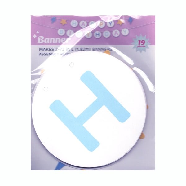 Birthday Party Happy Birthday Banners - White/Multi - Color (2 - Piece Set/6 ft. each) - Dollar Fanatic