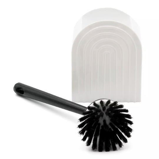 Cleaning Scrub Brush with Holder - Black/White (2 - Piece Set) Great for Dish and Vegetable Cleaning - Dollar Fanatic