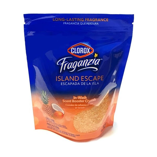 Clorox Fraganzia In - Wash Scent Booster Crystals - Island Escape (Net wt. 12 oz.) Long - Lasting Tropical Scent - Dollar Fanatic
