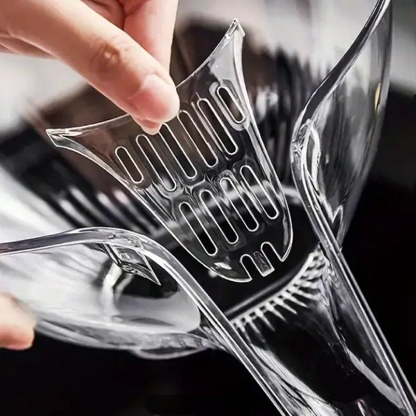 Colander Drain Basket with Funnel Drain Spout (Clear) Food Safe, Dishwasher Safe - Dollar Fanatic