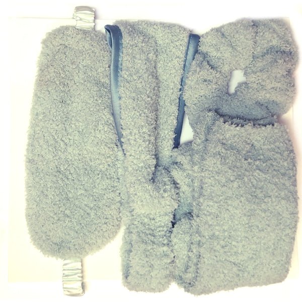 Cozy Sleep Spa Set - Eye Mask, Headband, Scrunchie, Socks (4 - Piece Matching Set) Colors Vary - Dollar Fanatic