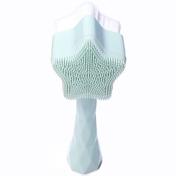 Dual Star - Shaped Facial Brush - Cleansing Brush/Exfoliating Scrubber (Select Blue or Pink) - Dollar Fanatic