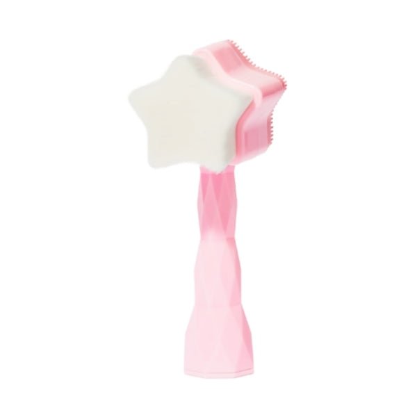 Dual Star - Shaped Facial Brush - Cleansing Brush/Exfoliating Scrubber (Select Blue or Pink) - Dollar Fanatic