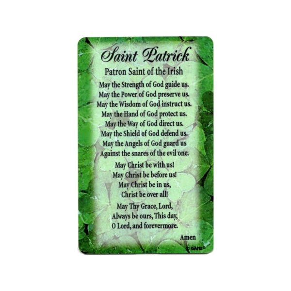 Ganz Pray for the Faithful Prayer Card - Saint Patrick Patron Saint of the Irish (2" x 3") - Dollar Fanatic