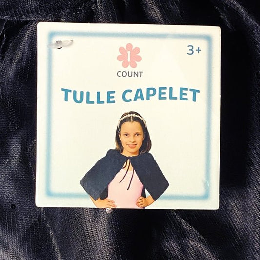 Horizon Tulle Cape with Sequin Costume Accessory - Black (34" x 12") - 2 for $5