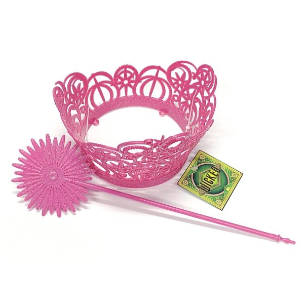 Horizon Wicked Glitter Tiara Crown and Wand - Pink (2 - Piece Set) Glitz & Glam Fun! - Dollar Fanatic