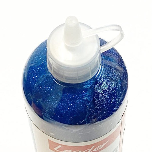 Leader Washable Non - Toxic Glitter Glue - Blue (8 fl. oz.) Great for Slime - Dollar Fanatic