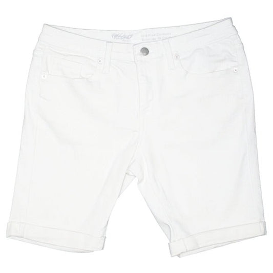Mossimo White Stretch Denim Jean Shorts Size 18 (Bermuda Mid - Rise) - Dollar Fanatic