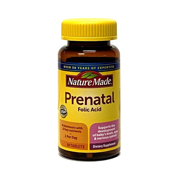Nature Made Prenatal Multivitamins with Folic Acid (50 Tablet Vitamins) - Dollar Fanatic