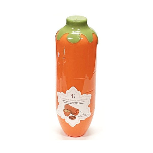 Newclassic All - in - One Snack Storage Container - Orange Carrot (7" x 2.5") Food Safe, Perfect for Snack and Dip On - the - Go - Dollar Fanatic