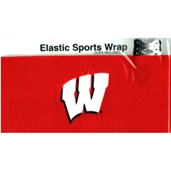 Novelty Wisconsin Badgers Red Elastic Bandage Sports Wrap with Clips (3" x 54") - Dollar Fanatic