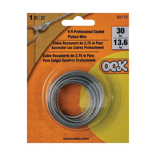 Ook Professional Coated Picture Wire 30 lbs. - 50173 (9 ft.) - Dollar Fanatic