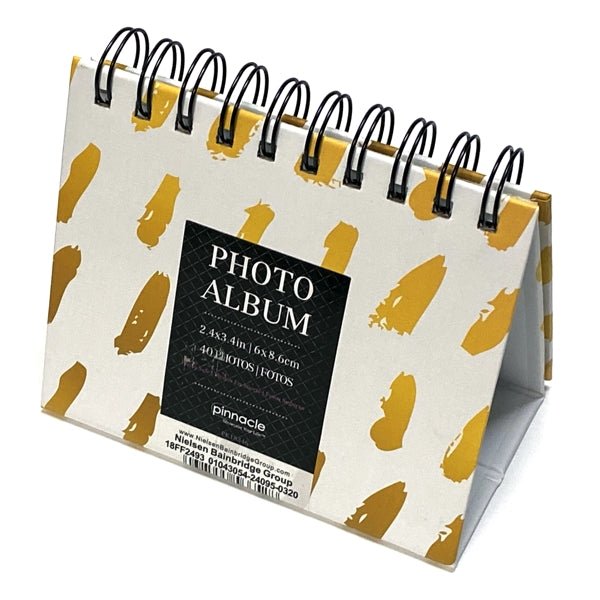 Pinnacle Stylish Desktop Flip Photo Album for 2" x 3" Photos - Select Design (Holds 40 Wallet - Size Pictures) - Dollar Fanatic