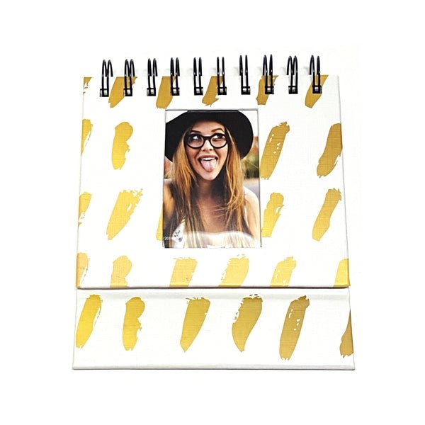 Pinnacle Stylish Desktop Flip Photo Album for 2" x 3" Photos - Select Design (Holds 40 Wallet - Size Pictures) - Dollar Fanatic