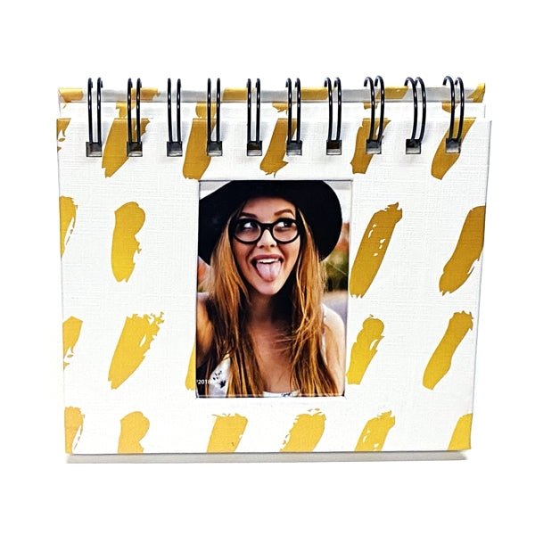 Pinnacle Stylish Desktop Flip Photo Album for 2" x 3" Photos - Select Design (Holds 40 Wallet - Size Pictures) - Dollar Fanatic