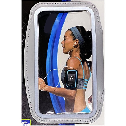 Pro Strength Active Armband Phone Case Protective Pouch - Gray/Black (Fits Most SmartPhones) - Dollar Fanatic