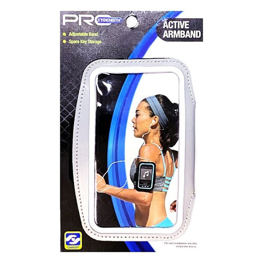 Pro Strength Active Armband Phone Case Protective Pouch - Gray/Black (Fits Most SmartPhones) - Dollar Fanatic