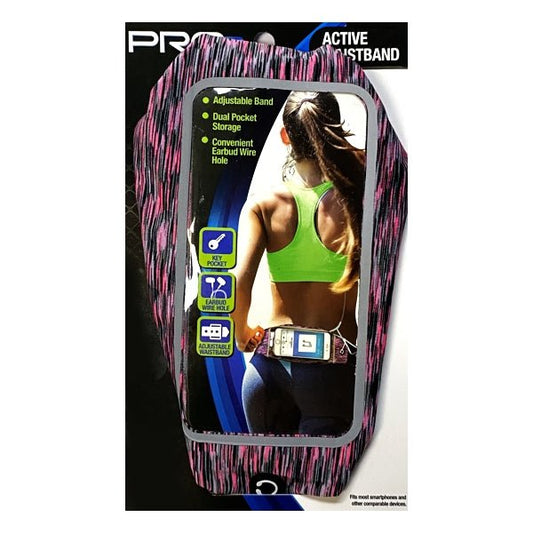 Pro Strength Active Waistband Phone Case Protective Pouch - Pink Camo (Maximum Phone Size 3.07" x 6.4") - Dollar Fanatic