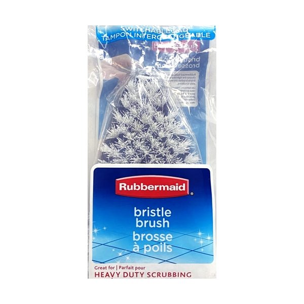 Rubbermaid Bristle Brush Head Switchable Pad for All Purpose Scrubbers and Spray Scrubbers (Great for Heavy Duty Scrubbing) - Dollar Fanatic