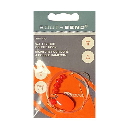 South Bend Walleye Rig Double Hook - Orange (Small - 4 Hook) - Dollar Fanatic