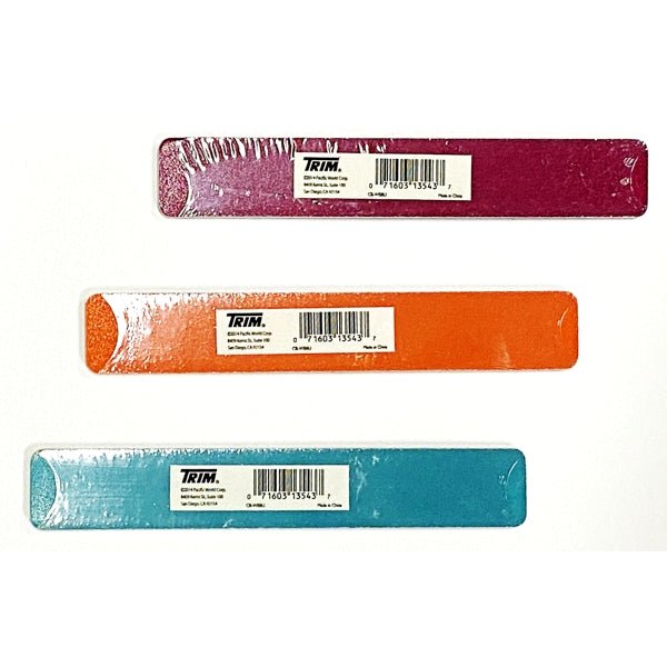 Trim Jumbo Wide Emery Board Nail File (7" X 1.12") Colors Vary - Dollar Fanatic