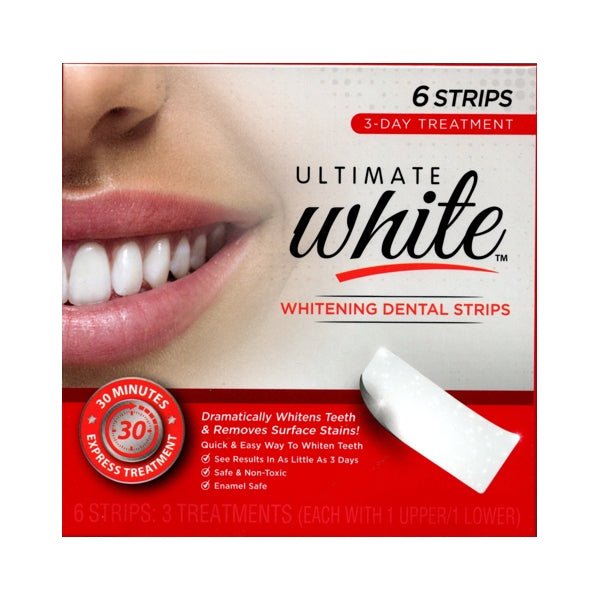 Ultimate White Dental Strips Whitening Kit - Standard (6 - Piece Kit) 3 - Day Treatment - Dollar Fanatic