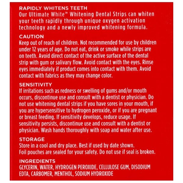 Ultimate White Dental Strips Whitening Kit - Standard (6 - Piece Kit) 3 - Day Treatment - Dollar Fanatic