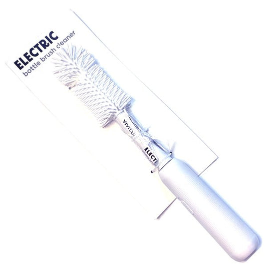 Vivitar Silicone Bottle Brush Cleaner - White (Battery Powered) - Dollar Fanatic