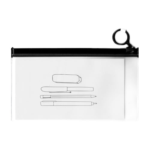 Ankyo Small Reusable Storage Pouch - Transparent/Black (7" x 4") - DollarFanatic.com