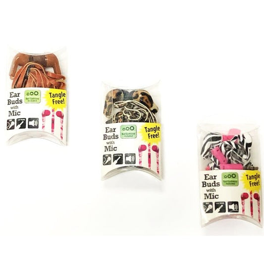 GetCharged Earbuds with Microphone (Select Print Design) Includes Extra Ear Bud Cushion Tips - DollarFanatic.com