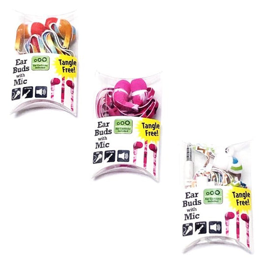 GetCharged Earbuds with Microphone (Select Print Design) Includes Extra Ear Bud Cushion Tips - DollarFanatic.com