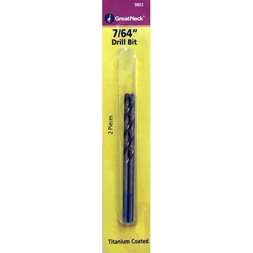 Great Neck 7/64" Titanium Coated Drill Bit Set - 2 Pack (9803) - $5 Outlet
