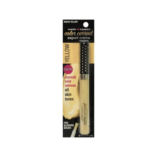 Hard Candy Color Correct Expert Creme with Pro Blending Brush - 90846 Yellow (Net wt. 0.17 oz.) - Dollar Fanatic