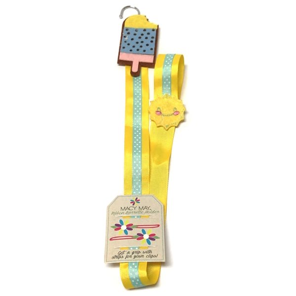 Macy May Hair Clip Accessories Organizer Ribbon Holder - Select Style (28"L x 1"W) Holds Hair Clips, Barrettes, Hair Pins, etc. - DollarFanatic.com